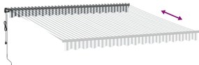 Toldo retrátil automático 400x350 cm antracite e branco