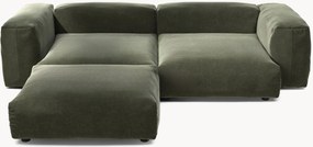 Sofá de canto modular em veludo Vetsak (3 lugares)