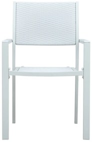 5 pcs conjunto de jantar para jardim branco