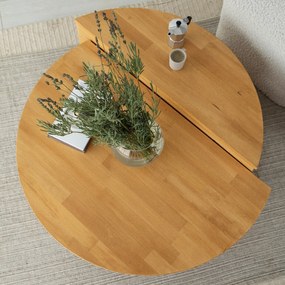 Conjunto de Mesas de Café Podium - Carvalho - 90x30x60cm &amp; 85x30x35cm