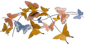 Acessório de Parede Decorativo Borboletas – Multicolor – 105 x 8 x 57