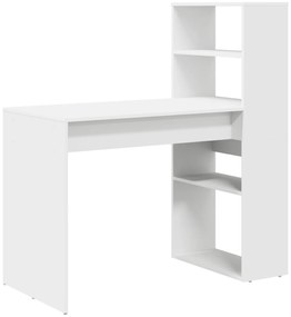 Mesa com Armazenamento Branca 113x54x120 cm Madeira Derivada