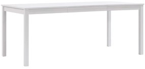 vidaXL Mesa de jantar 180x90x73 cm madeira de pinho branco