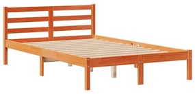 Cama c/ estante sem colchão 120x200cm pinho maciço castanho-mel