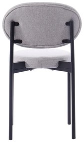 Conjunto de 2 Cadeiras Roma em Veludo - Cinzento - Design Vintage