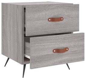 Mesas de cabeceira 2 pcs derivados de madeira sonoma cinza