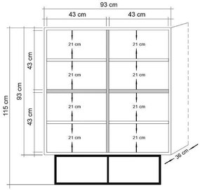 Armário Multiusos Quantum – Pinho Atlântico – 93x115x36 cm