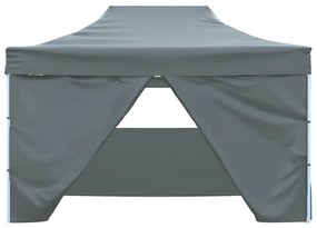 Tenda dobrável profissional festas 4 paredes 3x4m aço antracite