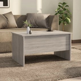 Mesa de centro80x50x42,5cm derivados de madeira cinzento sonoma