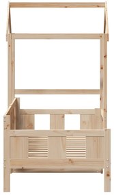 Sofá-cama com telhado 90x190 cm madeira de pinho maciça