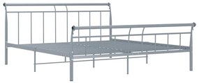 Estrutura de cama 180x200 cm metal cinzento