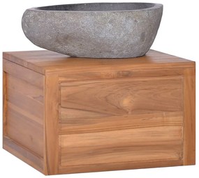 320436 vidaXL Armário de parede p/ casa de banho 45x45x30 cm teca maciça