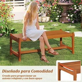 Conjunto de 2 bancos de jardim de 2 lugares,112 x 51 x 41,5 cm (MESA NÃO INCLUIDA), em madeira com acabamento a óleo de teca e assento curvo em ripas,