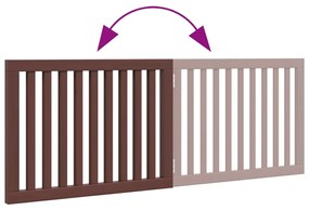 Portão para cães dobrável 2 painéis 160 cm álamo castanho