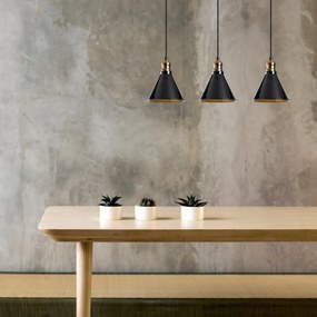 Chandelier Berceste – Preto – 70 cm de diâmetro, 117 cm de altura