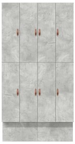 Cama de Armazenamento Cinza Concreto 120x190 cm