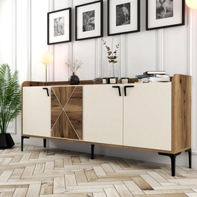 Console Venedik – Walnut Cream – 180 x 78 x 35 cm