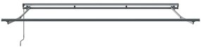 Toldo Retrátil Antracite e Branco 400x300 cm Poliéster e Aço