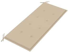Banco de jardim dobrável com almofadão 118 cm bambu