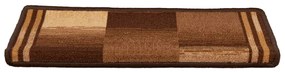 Tapetes de escadas adesivos 5 pcs 65x21x4 cm castanho
