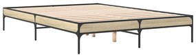 Estrutura de cama 150x200 cm derivados madeira/metal
