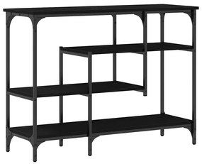 Mesa de Consola vidaXL Preto Carvalho 100x35x75 cm Madeira Engenharia