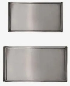 Conjunto De 2 Tabuleiros Para Servir Em Aço Inoxidável Wimeli Aço Inoxidável - Sklum