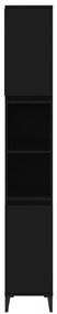 Armário casa de banho 30x30x190 cm derivados de madeira preto