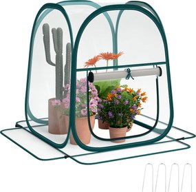 Mini estufa de jardim, mini estufa pop-up em PVC transparente, para interior ou exterior, para cultivo de vegetais, 70 x 70 x 80 cm