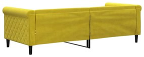 Sofá-cama 80x200 cm veludo amarelo