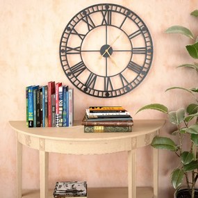 Relógio de parede vintage c/ movimento quartzo metal 60 cm XXL