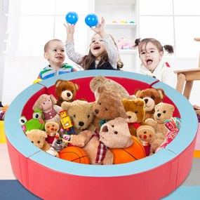 Piscina de bolas de espuma Infantil com 50 bolas coloridas para crianças a partir de 3 anos Fácil de limpar 113 x 26 cm Vermelho