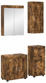 vidaXL Conjunto de Móveis para Banheiro TULUM Carvalho Defumado