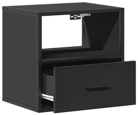 Mesas de cabeceira de parede 2 pcs 40x31x39,5 cm preto