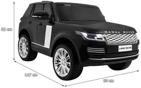 Carro elétrico para Crianças 2 Lugares Range Rover HSE 2x12V 4x4 Rodas Espuma EVA, assento couro ecológico Preto