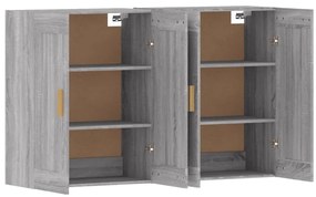 Móveis de parede 2 pcs derivados de madeira cinzento sonoma