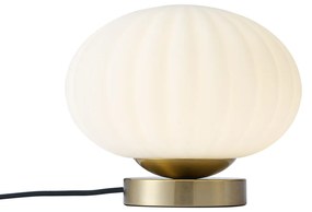 Candeeiro de Mesa Design Latão com Vidro Opal - Mochi Design