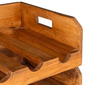 Garrafeiras para 16 garrafas 4 pcs madeira de mogno maciça