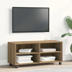 Armário de TV vidaXL Carvalho Artesanal 90x35x35 cm Madeira Técnica