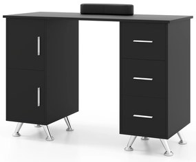 Mesa de manicure, mesa de manicure, estação de manicure com gavetas - rosa