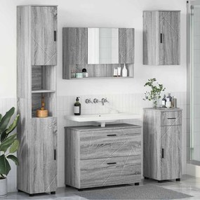 vidaXL Conjunto de Móveis para Banheiro 5 pcs Sonoma cinzento