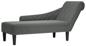 Chaise lounge c/ almofada/apoio de braços direito tecido