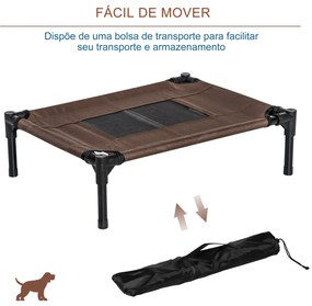 PawHut Cama para Animais de Estimação Cama Elevada para Cães Gatos Por