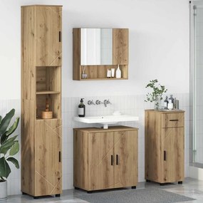 vidaXL Conjunto de Móveis para Banheiro 4 pcs carvalho artisiano