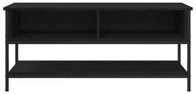 Cabide de TV vidaXL Preto Carvalho 100x35x45 cm Madeira de Engenharia