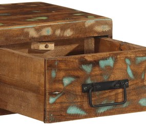 Armário de TV para parede 100x30x19cm madeira recuperada maciça