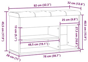 Banco sapateira 82x32x45,5 cm derivados madeira madeira velha