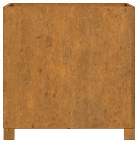 Vaso/floreira com pernas 49x47x50 cm aço corten cor enferrujado