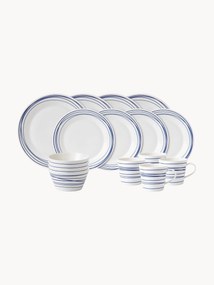 Serviço de jantar de porcelana Pacific Blue, 4 pessoas (16 uni.)