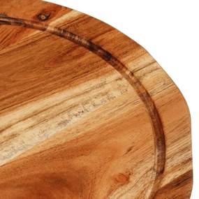 Tábua de cortar Ø30x2,5 cm madeira de acácia maciça